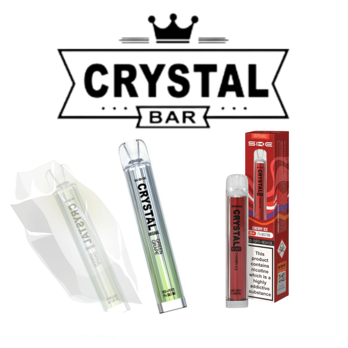 Crystal Bar Bulk Box Of 10 Vape Ske Disposable Wholesale – VU9 Wholesale  Store