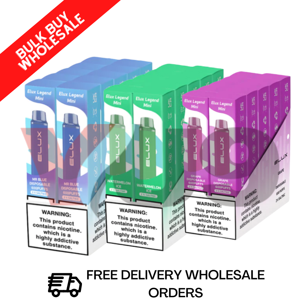 Elux Legend Mini 600puff Box Of 10 Bars Disposable Wholesale VU9