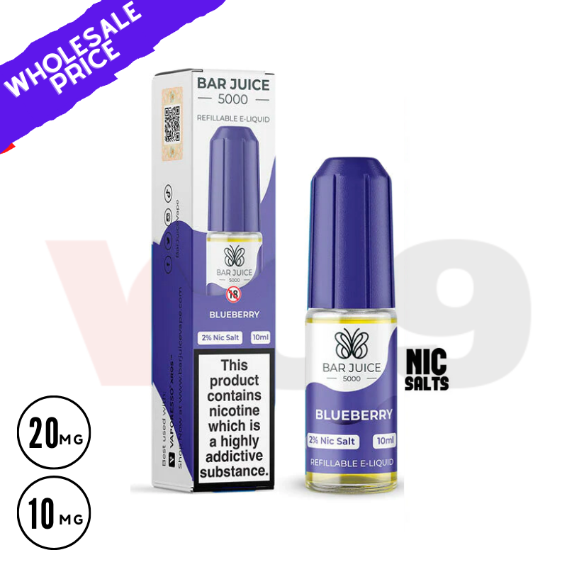 Blueberry Bar Juice Nic Salt Supplier Vapes UK - Bulk Order - VU9 Wholesale