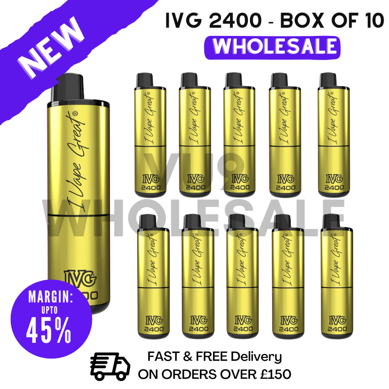 Lemon Edition IVG 2400 Prefilled Pod Kit Vapes Bulk Buy - Box Of 10