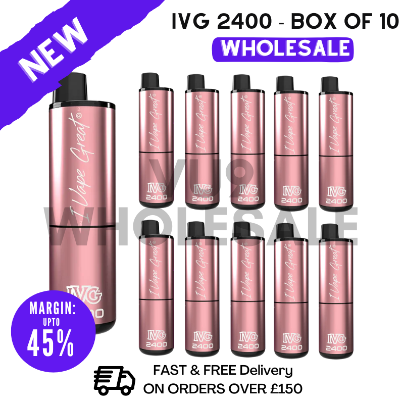 Strawberry Mint Menthol Mojito IVG 2400 Prefilled Pod Kit Vapes Bulk Buy - Box Of 10