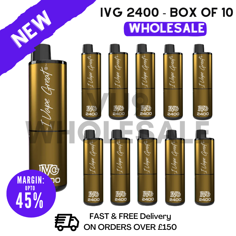 Tobacco Edition IVG 2400 Prefilled Pod Kit Vapes Bulk Buy - Box Of 10