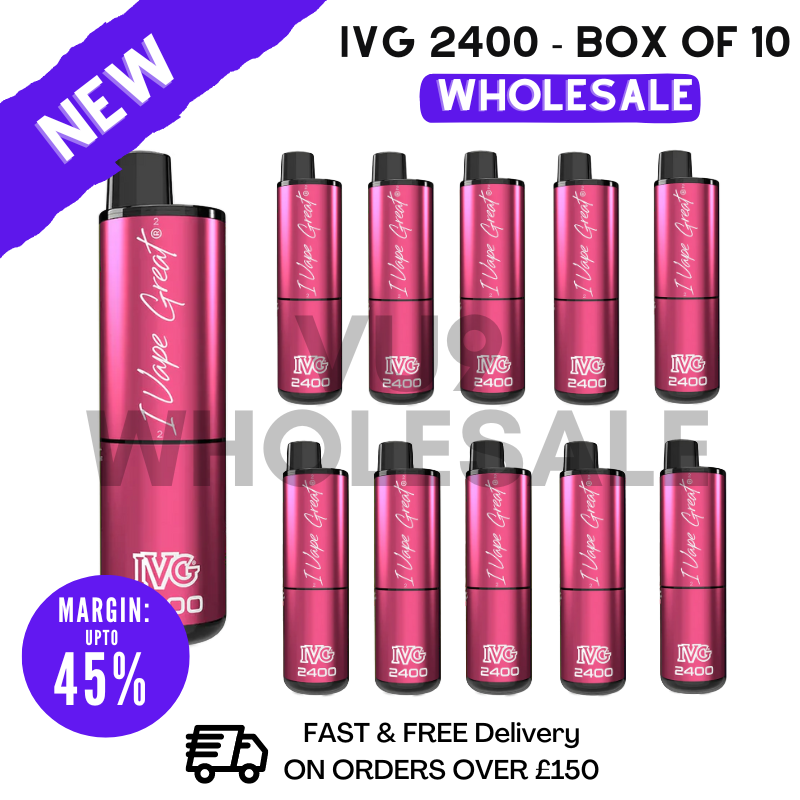 Watermelon Edition IVG 2400 Prefilled Pod Kit Vapes Bulk Buy - Box Of 10