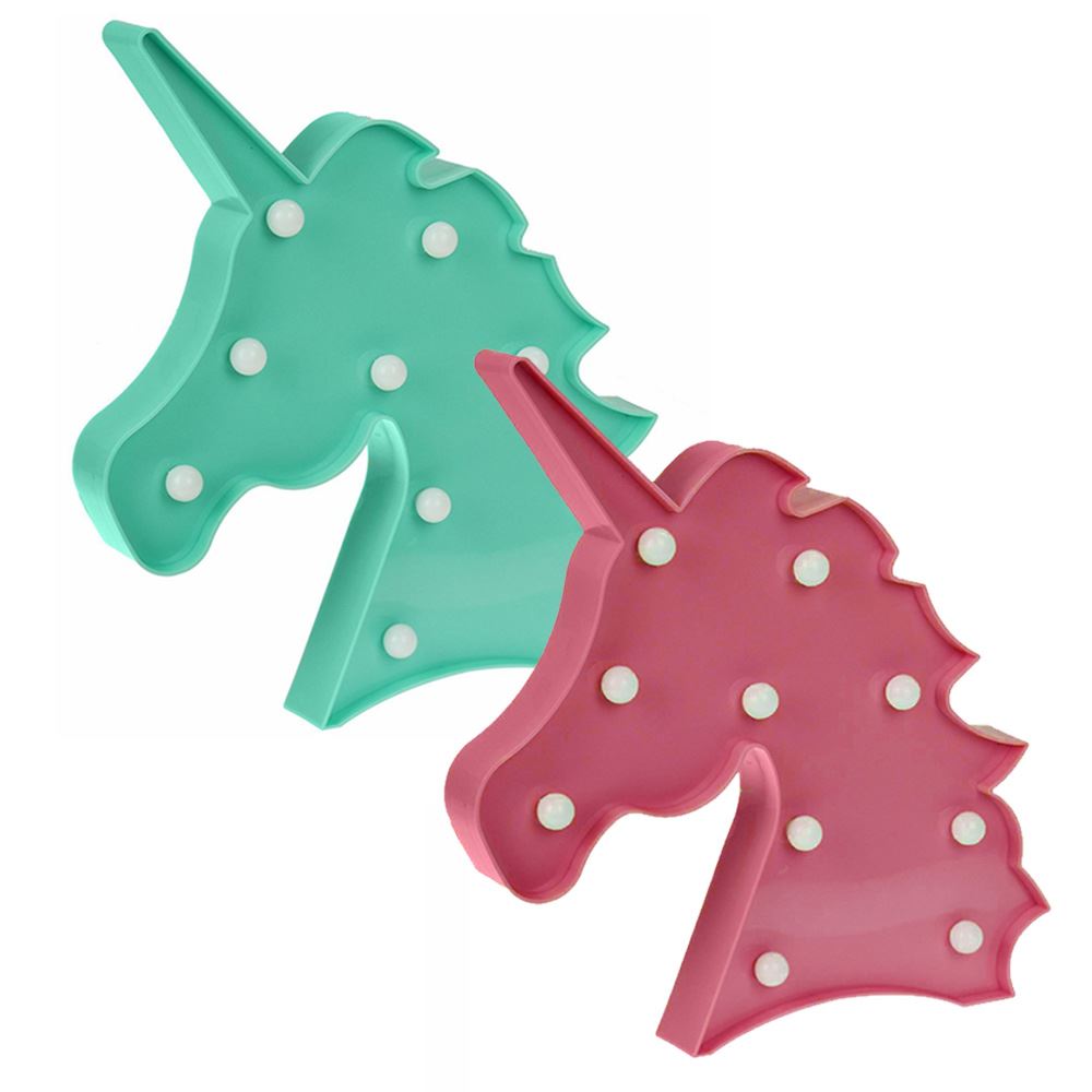 Light Up LED Unicorn Battery Operated Pink/Blue 0401A (Parcel Rate)