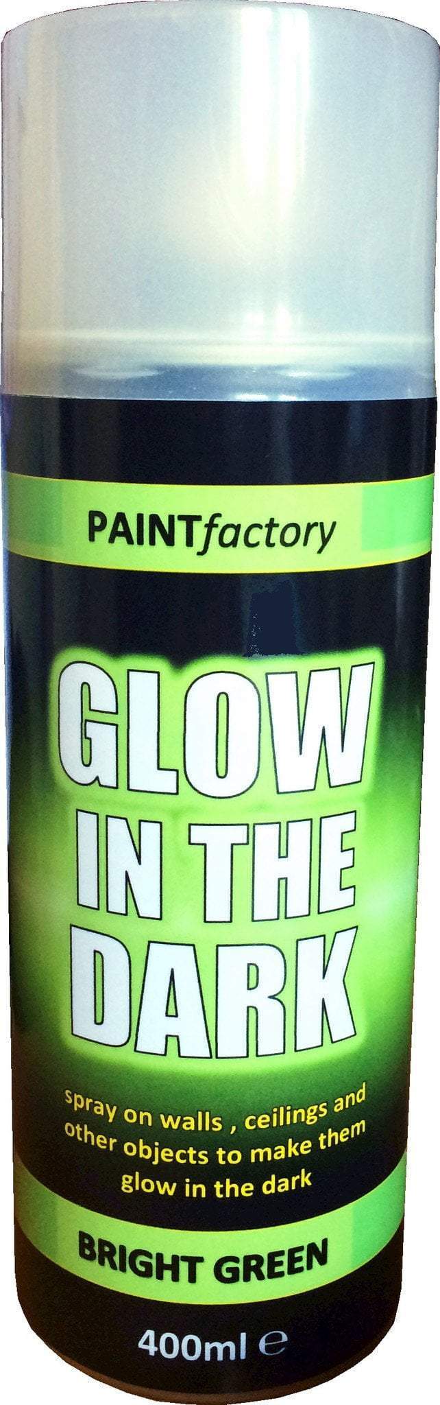 Paint Factory Glow In The Dark Paint Spray Bright Green 400ml 1075 (Parcel Rate)