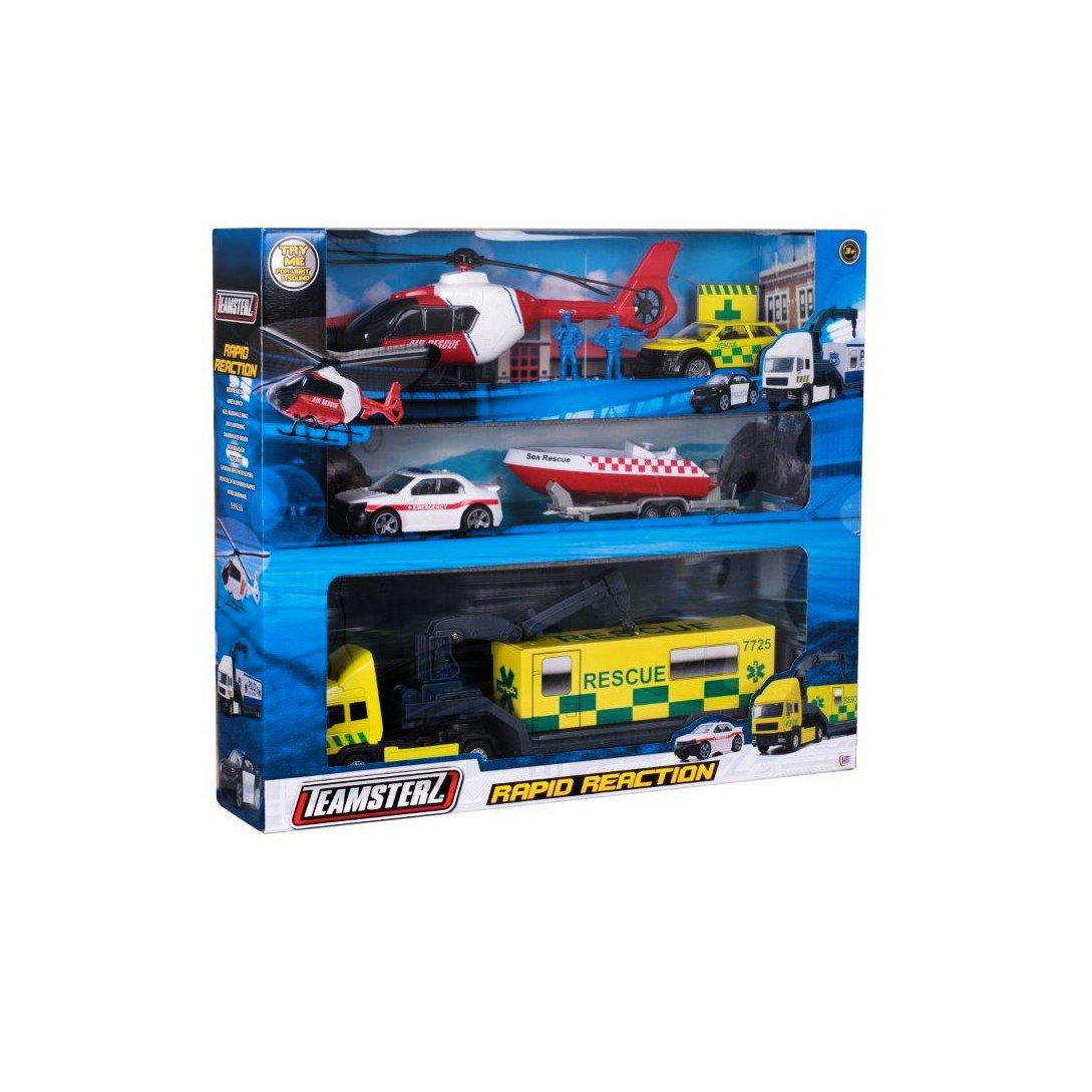 Teamsterz Rapid Reaction Emergency Car truck Ambulance Sea Air Rescue 8731 (Parcel Rate)