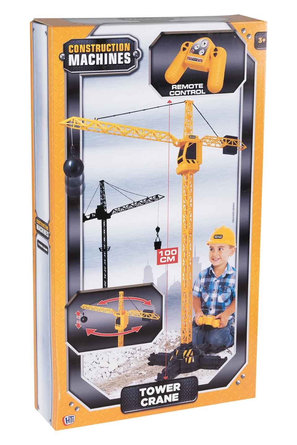 Kids Boys Radio Remote Controlled RC Tower Crane Construction Site 100cm 1373987 (Parcel Rate)