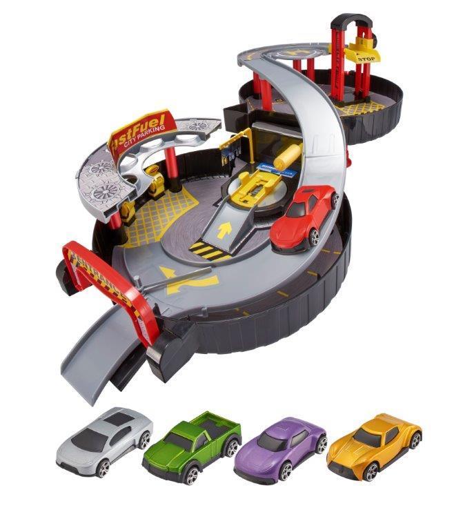 Teamsterz Pack Away Garage With 3 Die Cast Cars Childrens Toy 4841 (Parcel Rate)