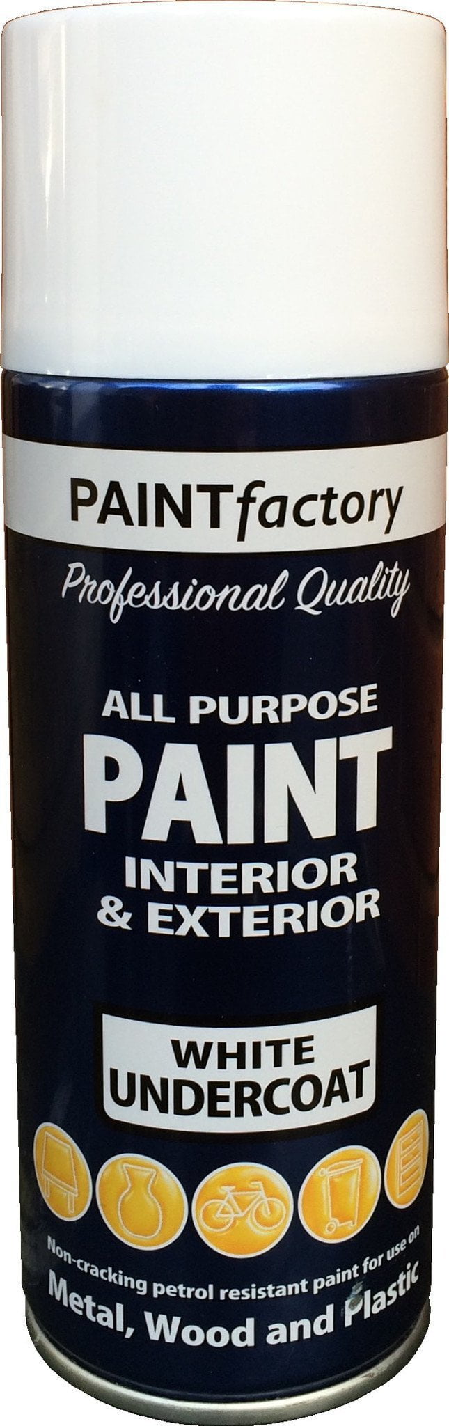 Paint Factory All Purpose White Undercoat Spray 400ml 1734 (Parcel Rate)