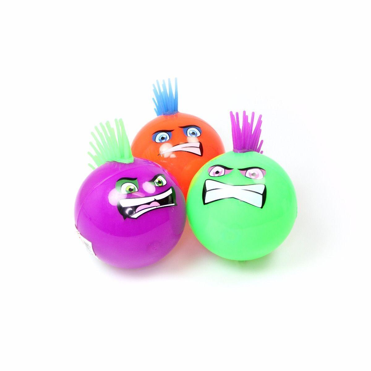 Interactive Spikey Hair Flashing Bouncy Ball Light Up Sensory Ball 3211 (Parcel Rate)