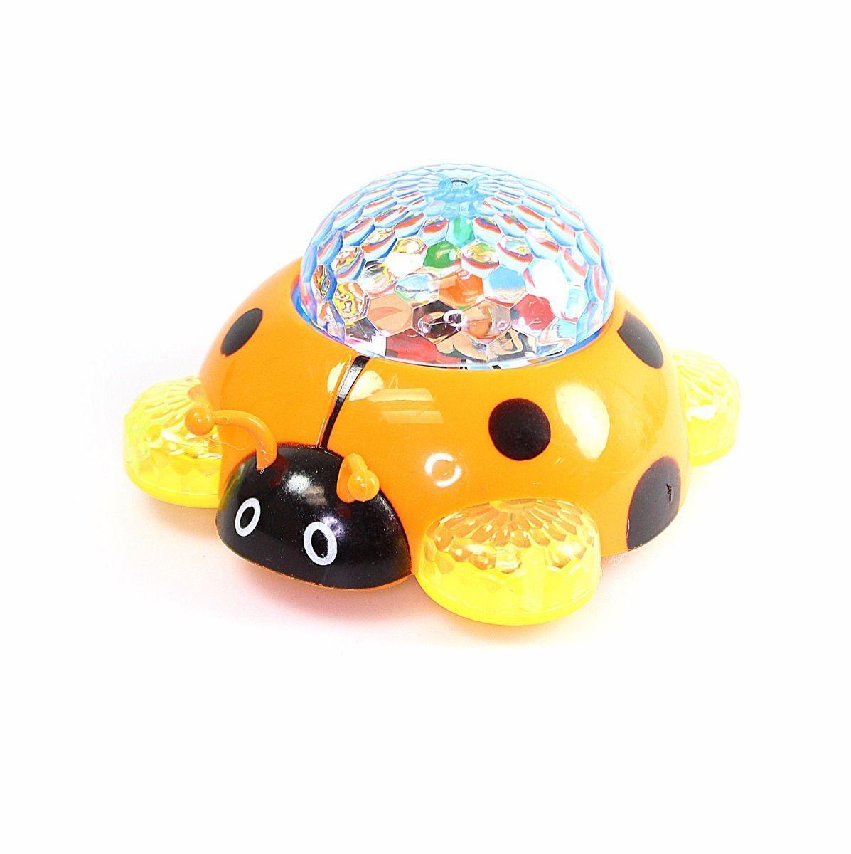 Kids Glare Small Light Up Spinning Musical Ladybug Disco Light Show 360 Degree 4172 (Parcel Rate)