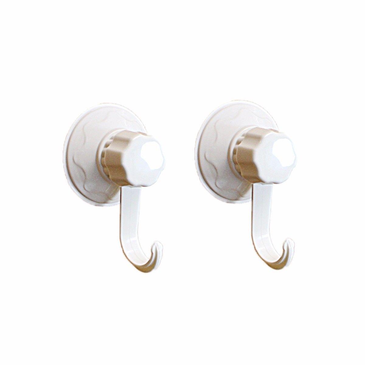 Pack Of 2 Magic Suction Cup Hooks Use On Glass Tile Max Load 5kg No Screws Or Drill Needed 3021 (Parcel Rate)