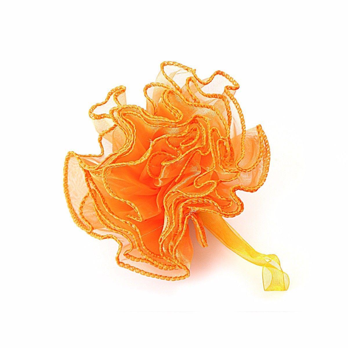 Set Of 2 Rose Floral Corsage Shaped Magnetic Curtain Tie Back Curtain Voiles 1771 (Parcel Rate)