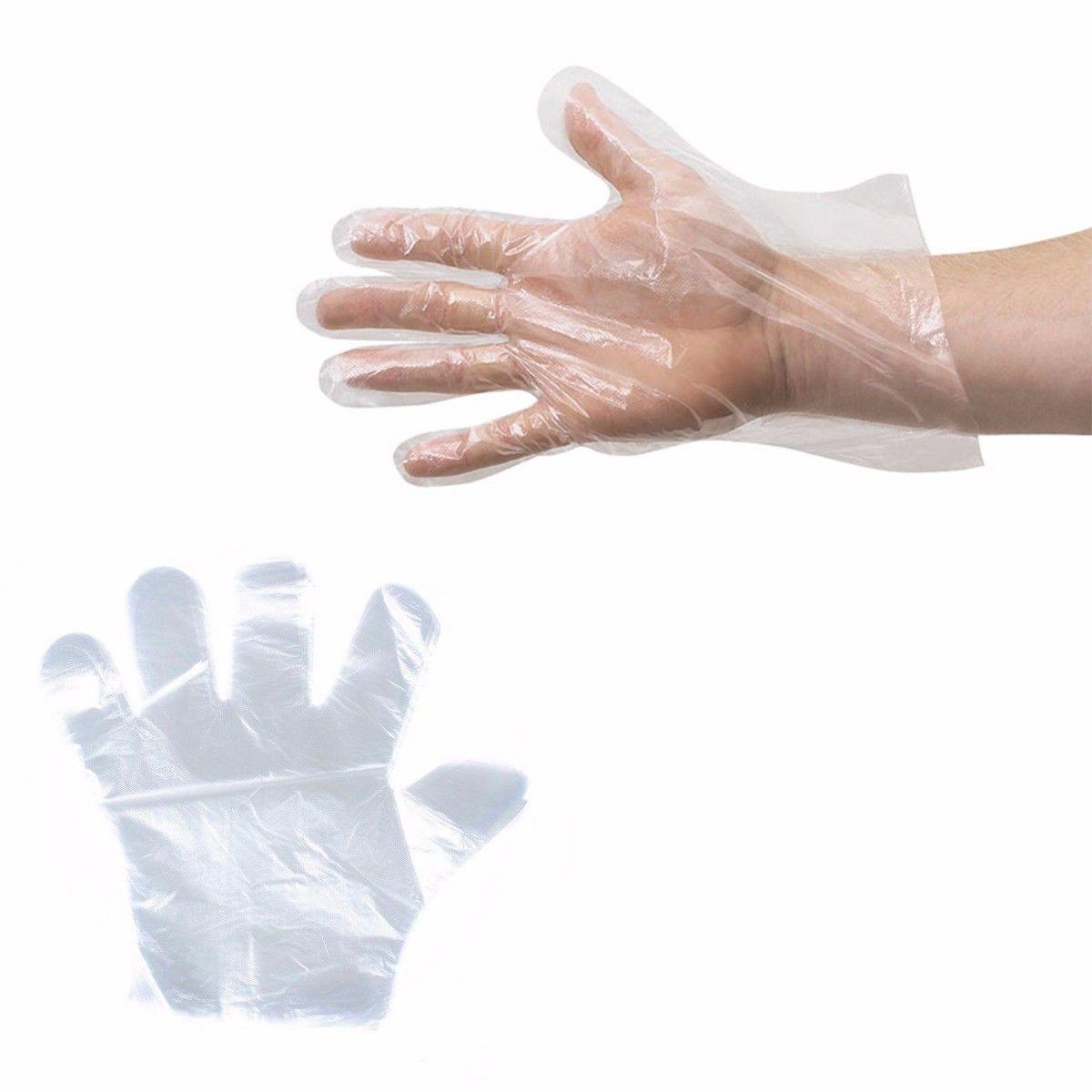 Pack 100 Plastic Multipurpose Disposable Gloves Cleaning, Car, Food Safe Gloves 3595 (Parcel Rate)