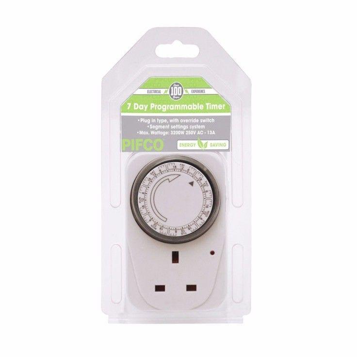 Pifco Electrical Timer Socket 7 Day Programmable 3200W 250V AC-13A 0741 (Parcel Rate)