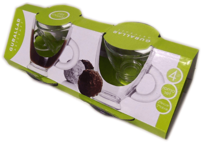 4 Piece Set 2 Cups And 2 Saucers ESPRESSO SET (Parcel Rate)