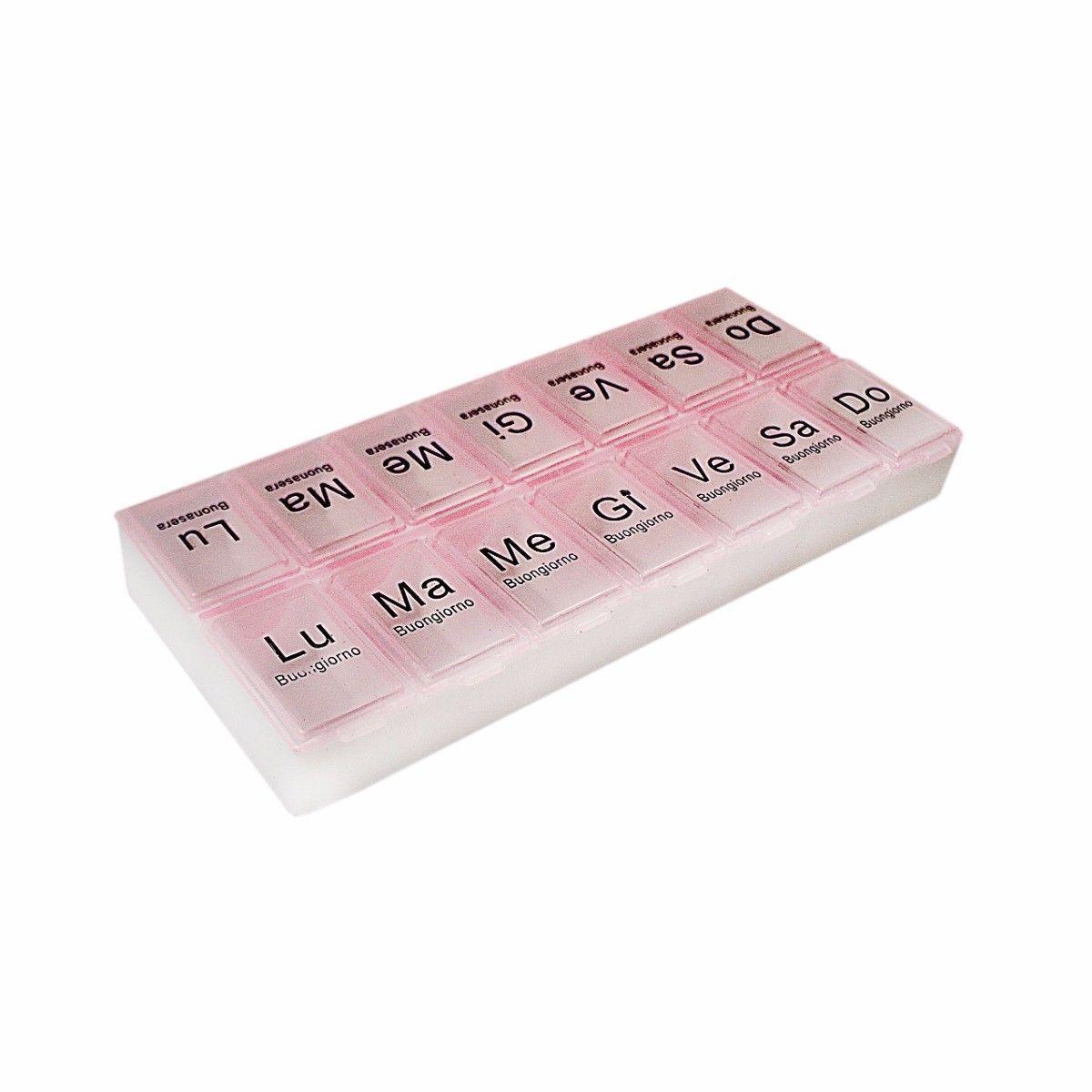 Italian Buonasera Pill Box Compartment Container Healthcare 15cm x 7cm 4365 (Parcel Rate)