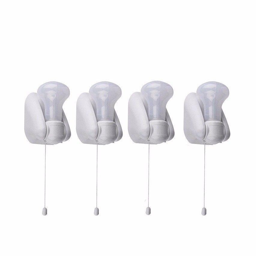 4pc Handy Small LED Bulb Cabinet Wall Lamp Night Cupboard Light Battery Operated 4507 (Parcel Rate)