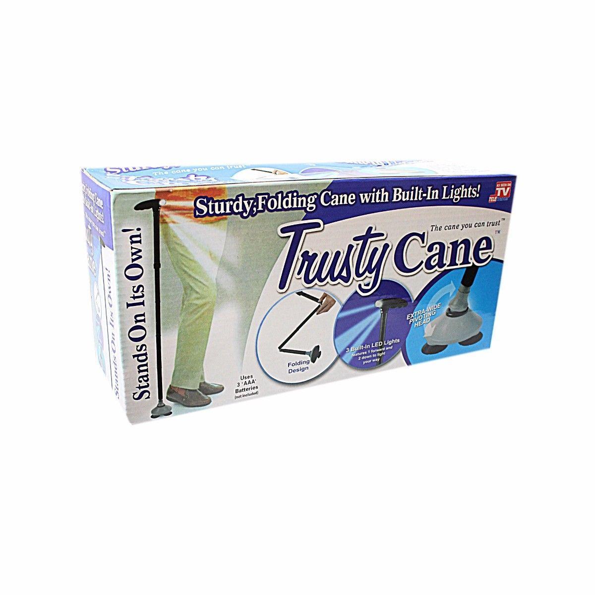 Trusty Cane Sturdy Folding Cane With Built In Lights Home Outdoors Health 4038 (Parcel Rate)