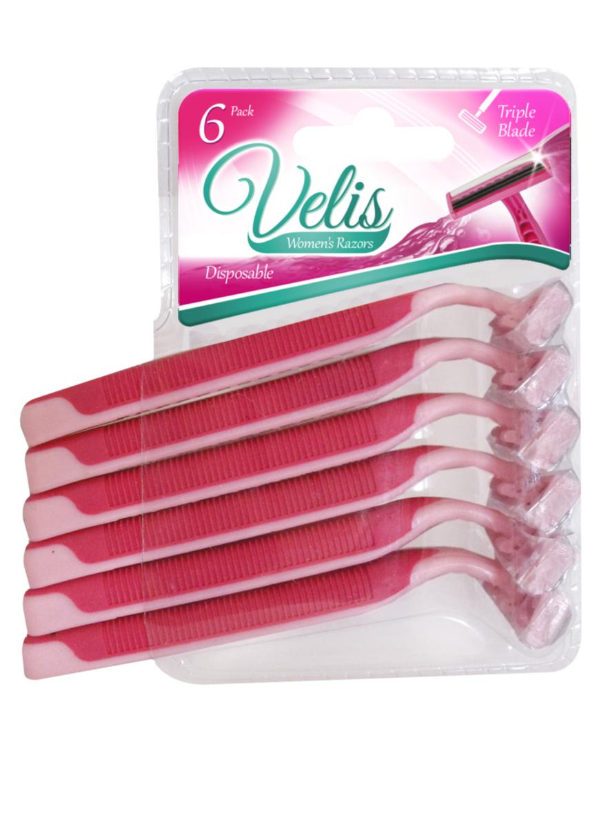 Ladies Triple Blade Disposable Razors 6 Pack 316763 (Parcel Rate)p