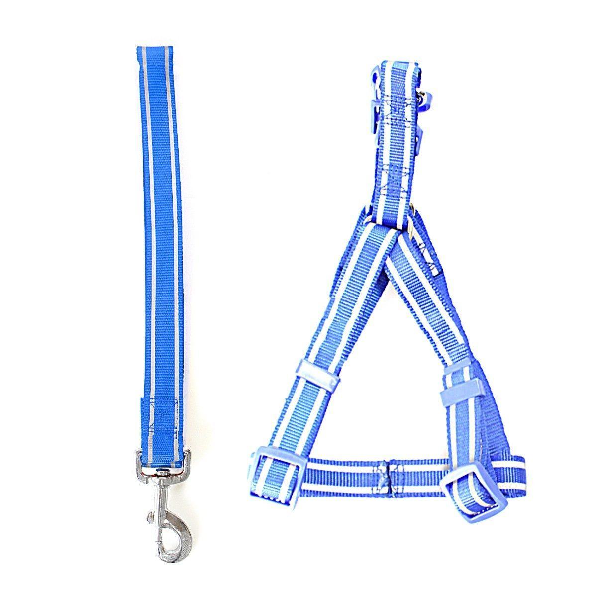 Step In Reflective Nylon Pet Dog Harness With Extra Attachable Lead 3498 (Large Letter Rate)