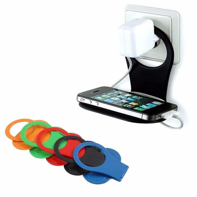 Foldable Mobile Cell Phone Wall Plug Charger Charging Rack Hang Holder Socket 0001 (Parcel Rate)