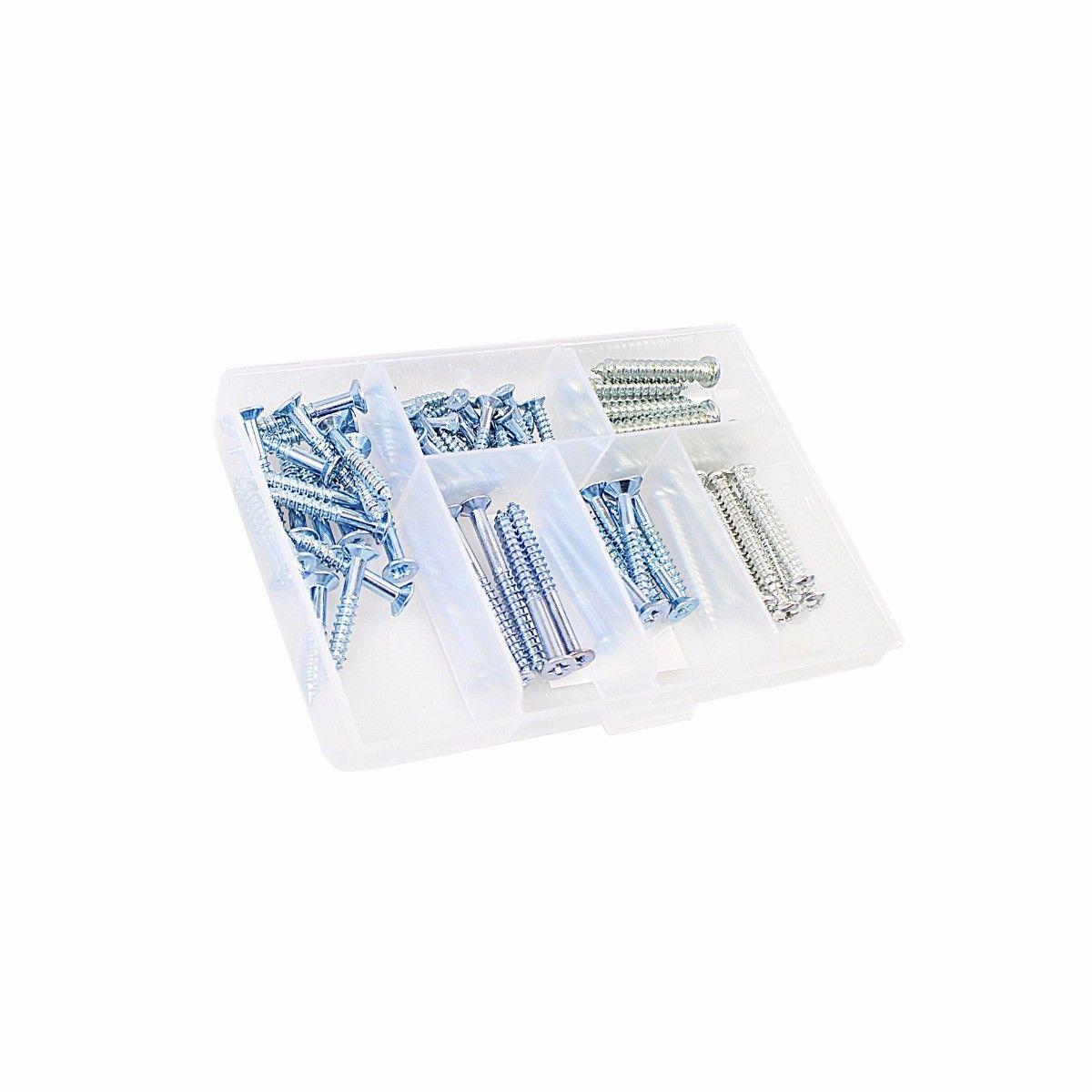 Pack Of Assorted Screw Tool Box DIY Materials In Plastic Box 4097 (Parcel Rate)