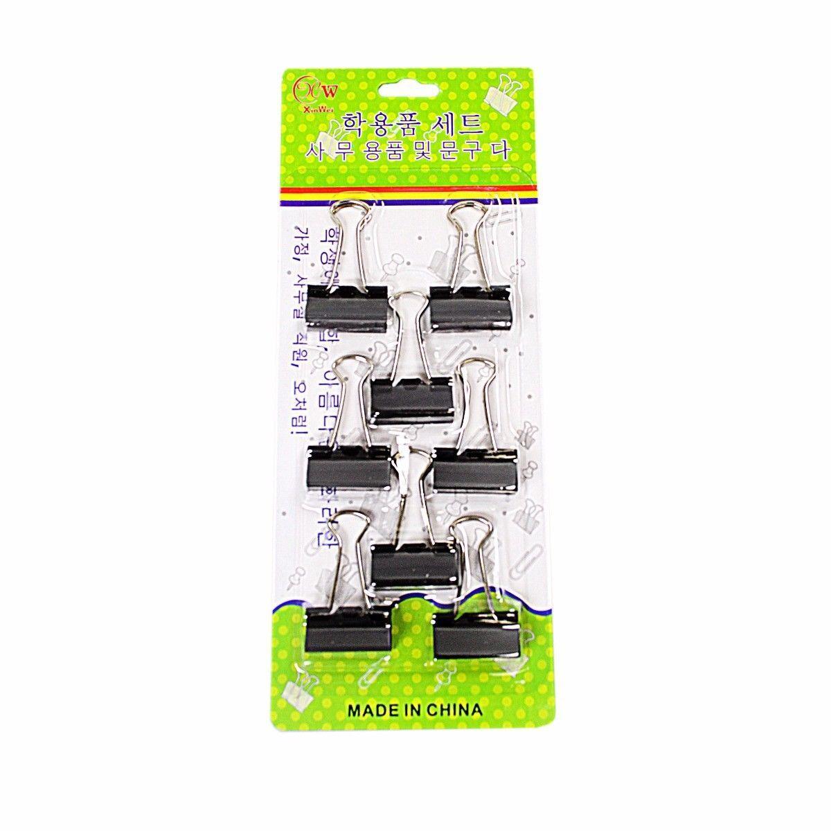 Pack Of 8 Board Clips Black Office Supply 3cm Clips Stationery 3463 (Large Letter Rate)