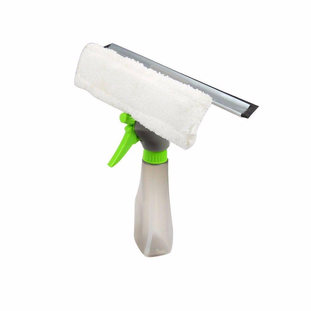 Window Cleaner Spray Bottle With Squeegee And Microfiber Cloth Pad Vacuum Head 3670 (Parcel Rate)