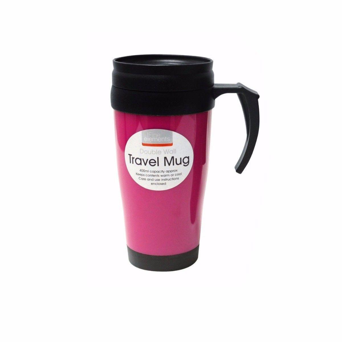 450 ml Double Wall Travel Mug Ideal Travel Accessory FLK1037 / 9995 (Parcel Rate)