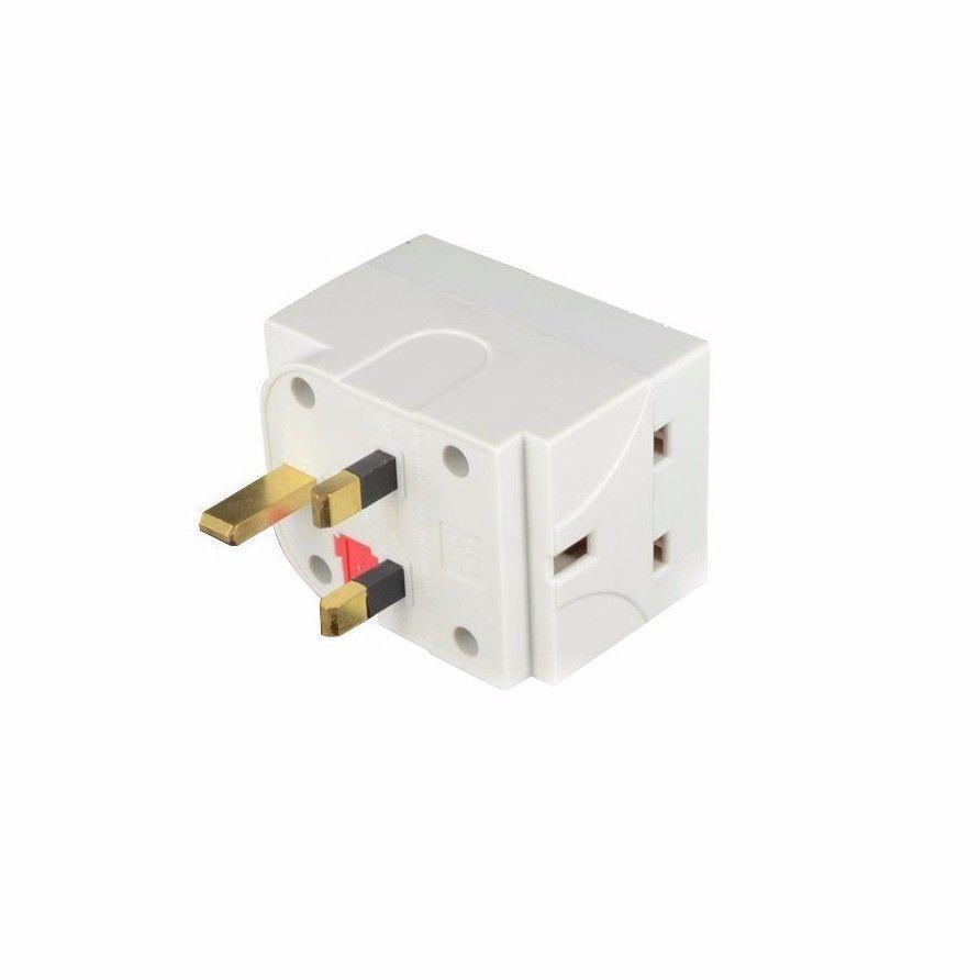 PIFCO DIY Electrical Fittings 3 Way Mains Adaptor Pif2063/ELA1154 (Parcel Rate)