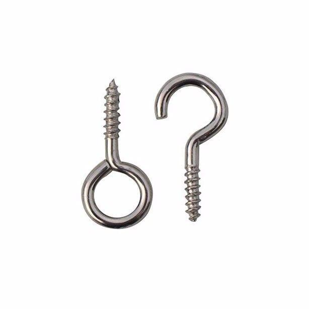 20 Hooks 20 Eye Hooks DIY Home Bedroom Bathroom Multipurpose Use 0673 (Large Letter Rate)