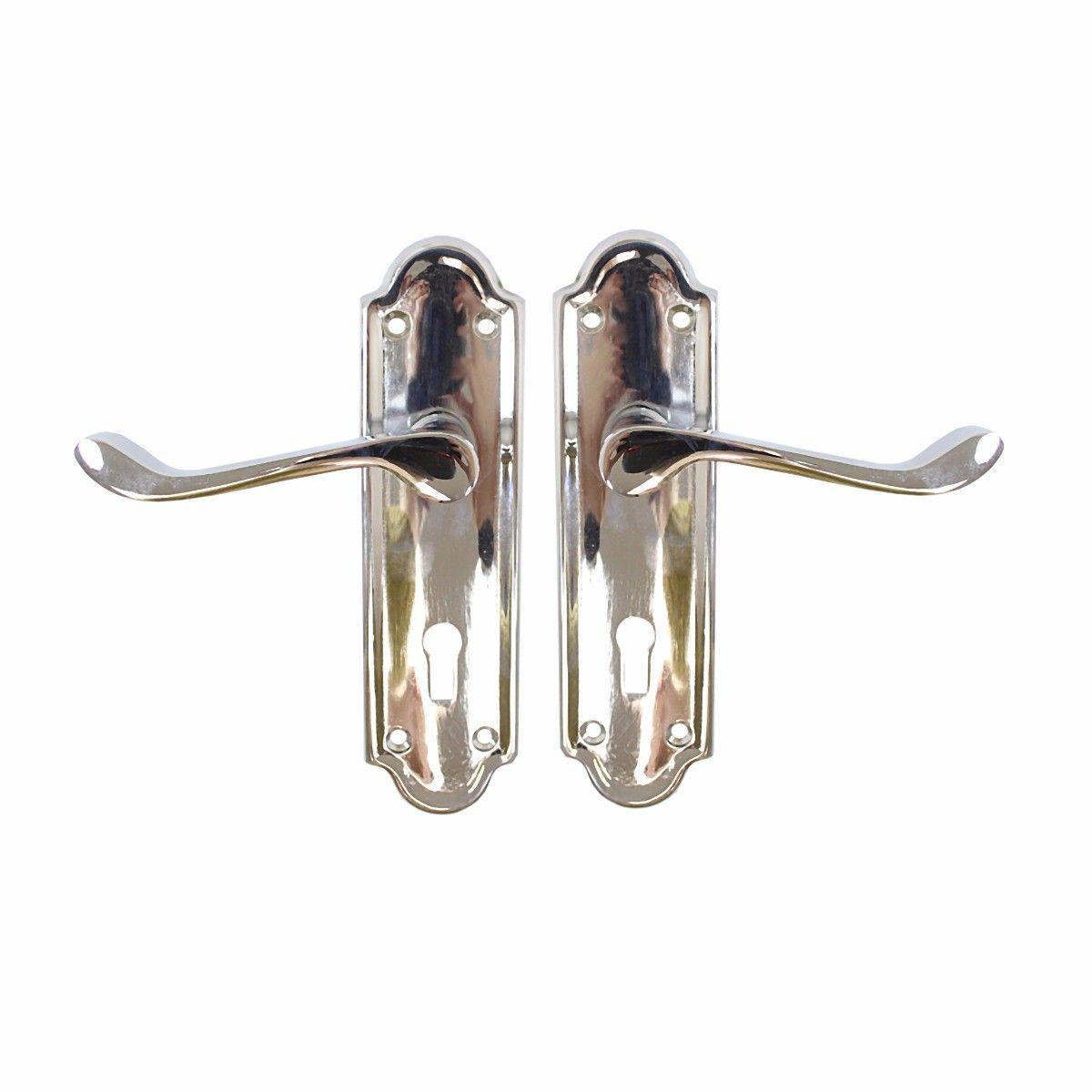 6'' Ashford Lock Chromed 1 Pair With Screws 4075 (Parcel Rate)