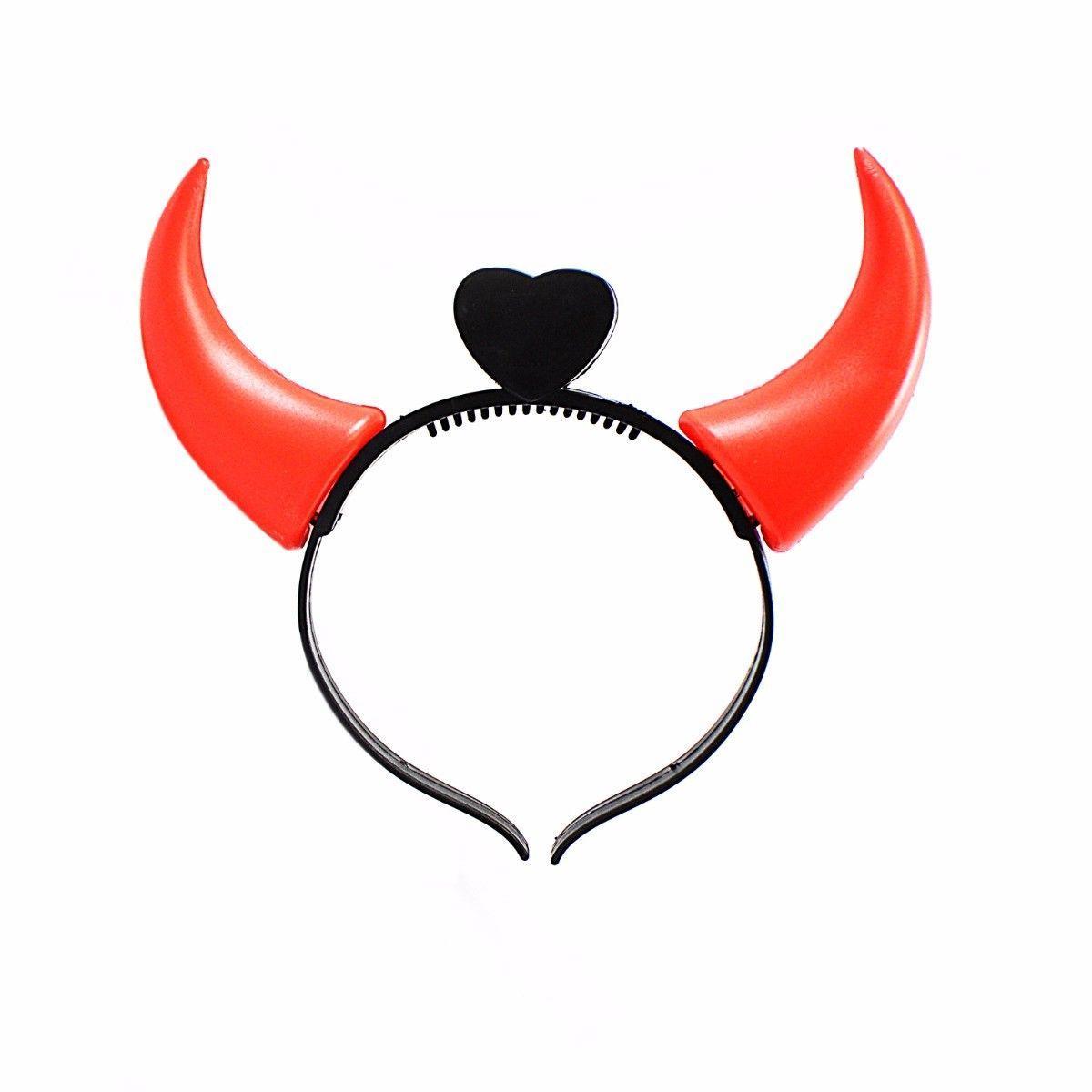 Devil Horn Light Up Headband Flashing Costume Dress Up Halloween 4136 (Large Letter Rate)