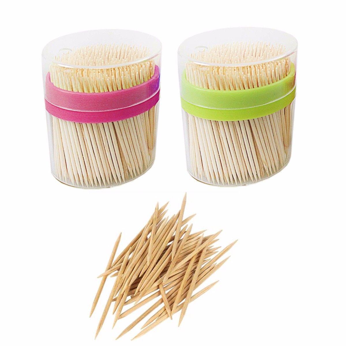 Pack of 400 Double Ended Toothpicks/ Cherry Cocktail Sticks In Plastic Tub 4835 (Large Letter Rate)