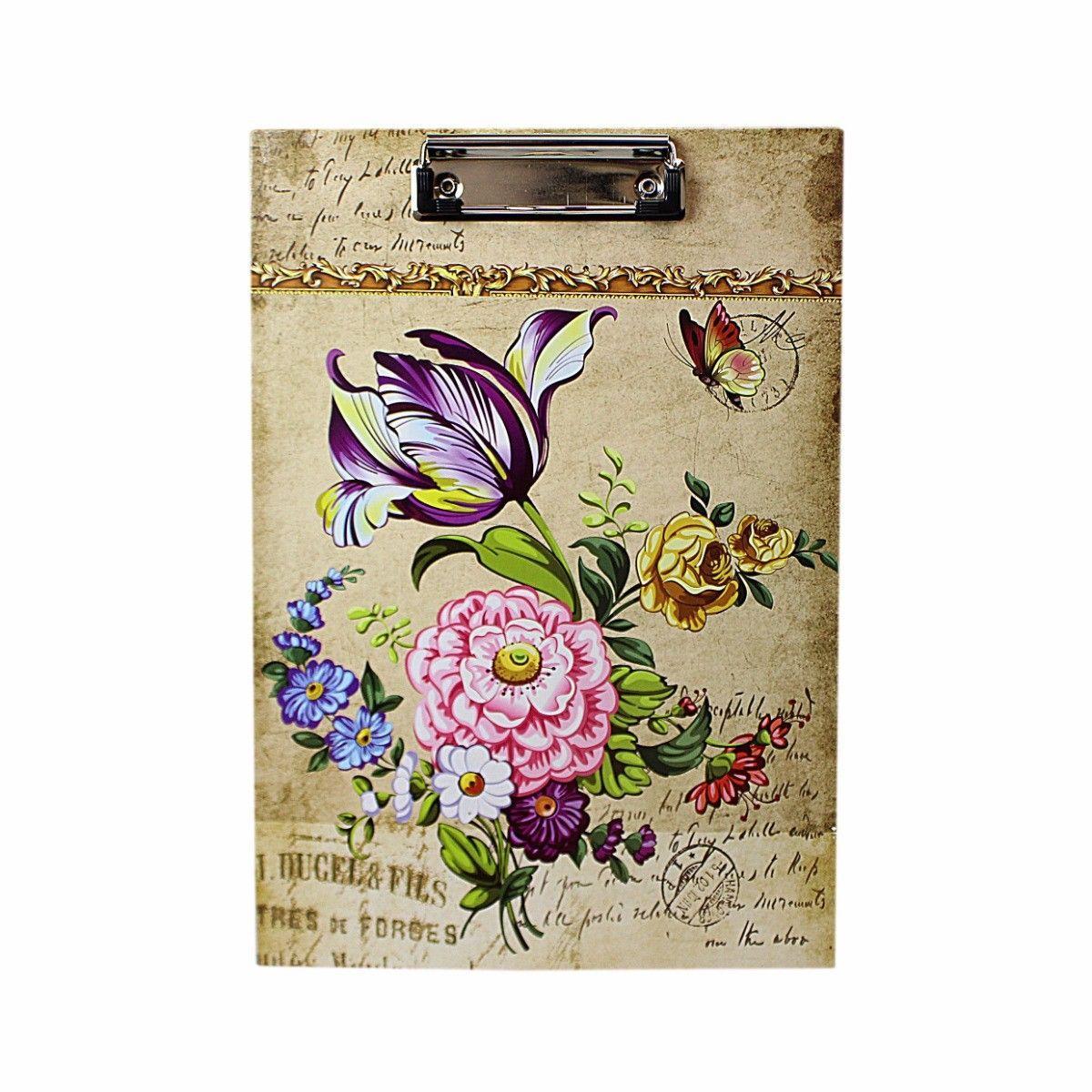 Floral Printed A4 Paper Clipboard, Office Supplies and Stationery 4798 (Parcel Rate)