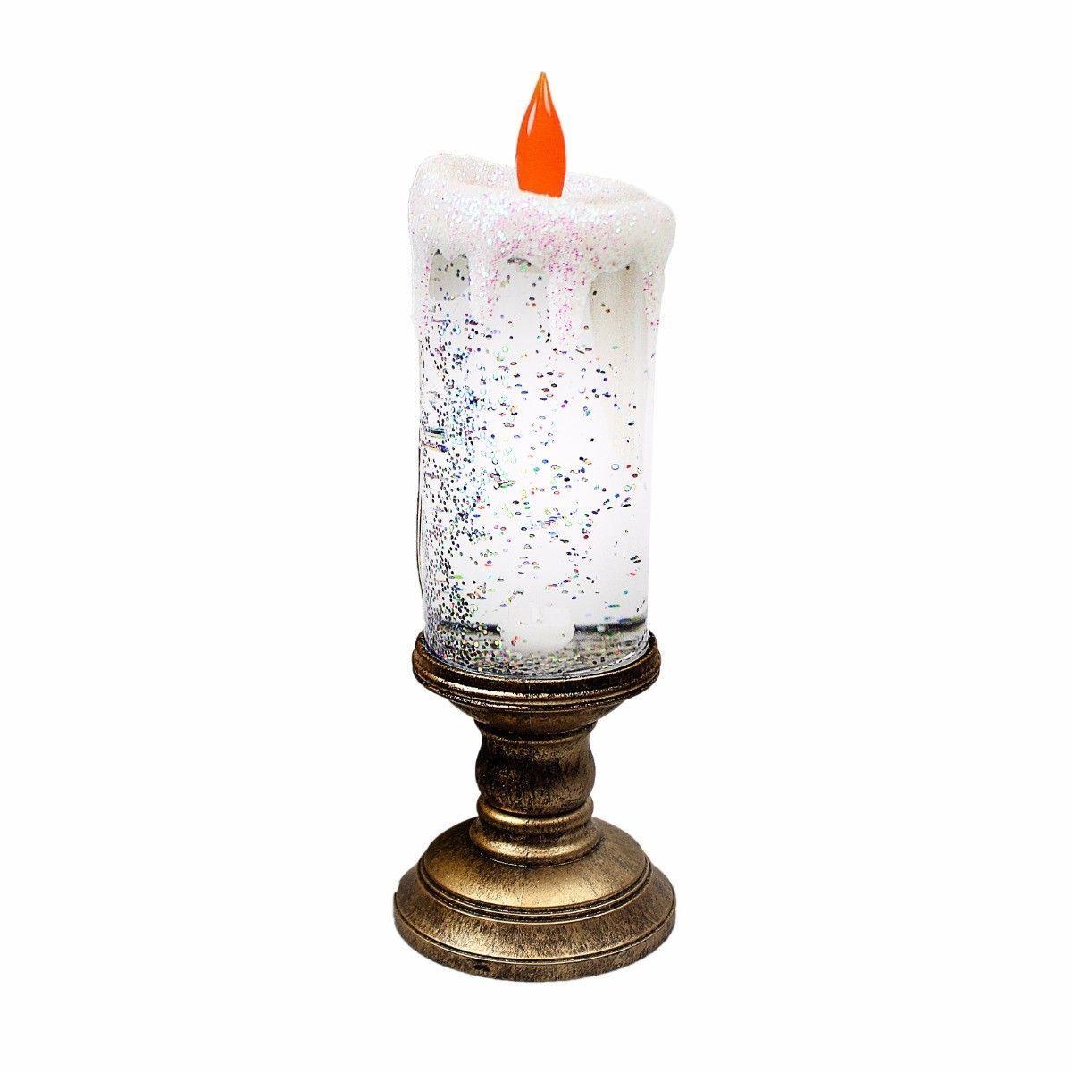 Sequinned LED Candle Beautiful Christmas Candle Nightlife Battery Operated 4721 (Parcel Rate)