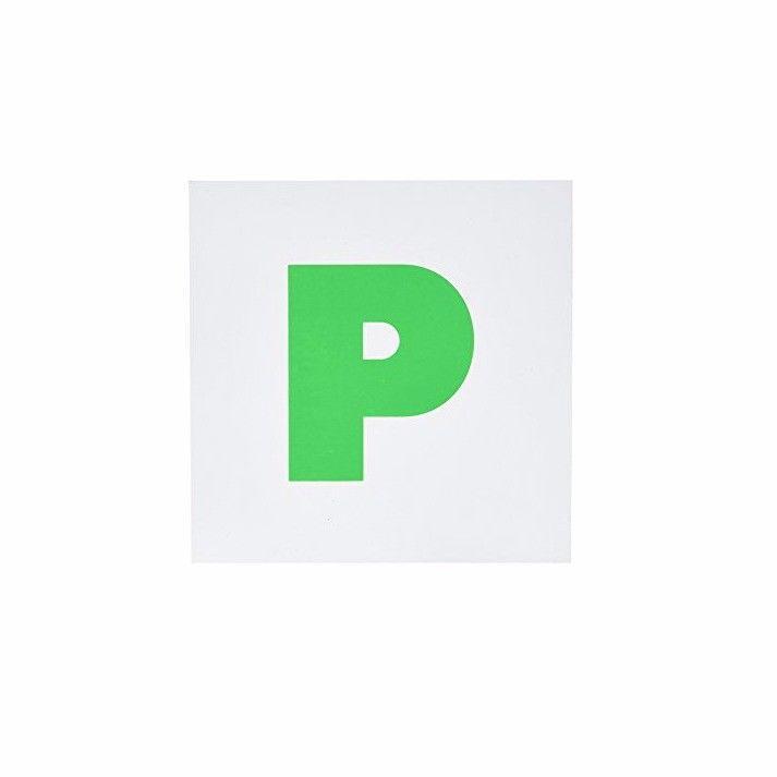 Green 'P' Passing Magnetic Plate Car Accessory Pack Of 2 4901 (Large Letter Rate)