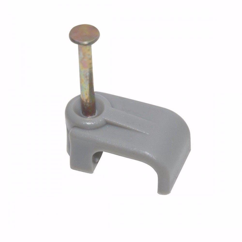 Value Pack 1.0mm Cable Clips Flatt & E Grey Pack of 50 0138 (Large Letter Rate)