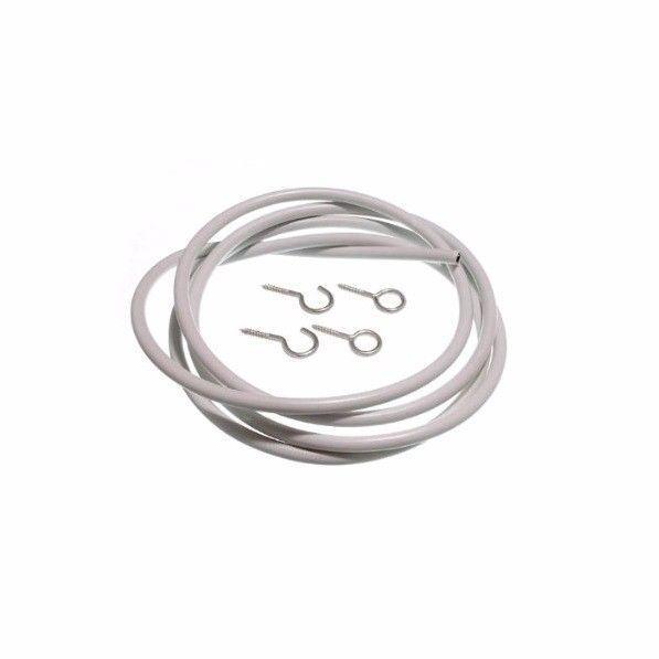 2.4 Metre Curtain Wire Ideal For Multi Use Includes Wire 2 Hooks 2 Eyes Home 0254 (Parcel Rate)