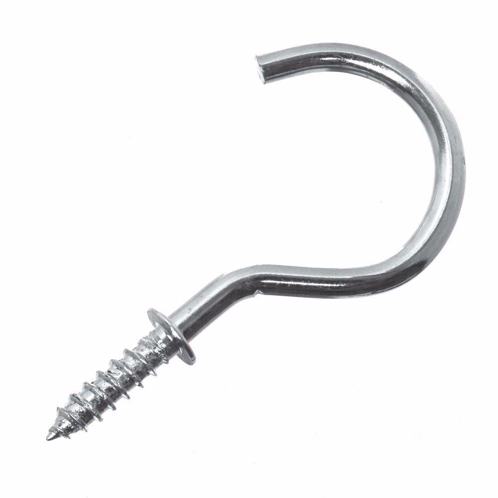 Value Pack Cup Hooks Chromed 1-1/4'' Pack Of 12 Home Diy 0189 (Large Letter Rate)