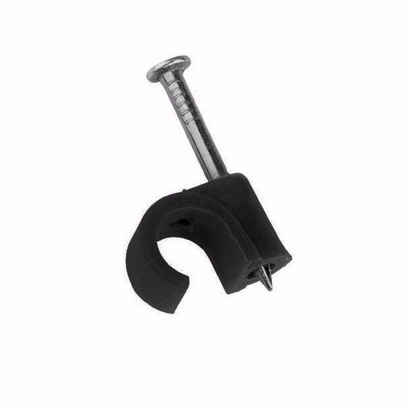 7mm (6+) Cable Clips Round Black Pack of 40 0152 (Large Letter Rate)