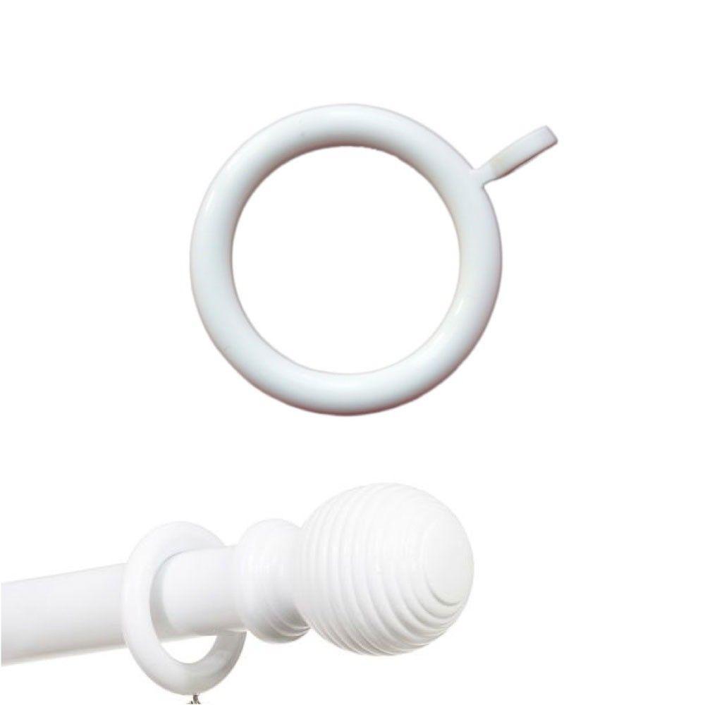 6 x Curtain Pole Rings 56mm (28mm Poles) in White, Pack of 6 0688 (Large Letter Rate)