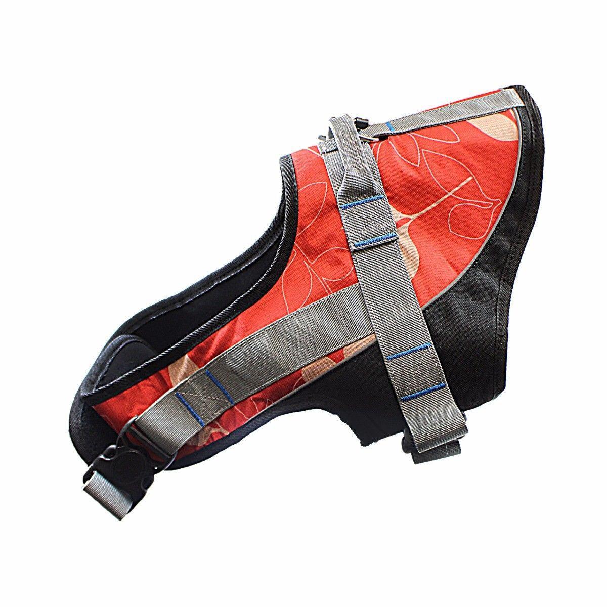 16 Chest Adjustable Soft Padded Non Pull Pet Dog Harness Vest Walking S-XL Nylon 3946 (Parcel Rate)