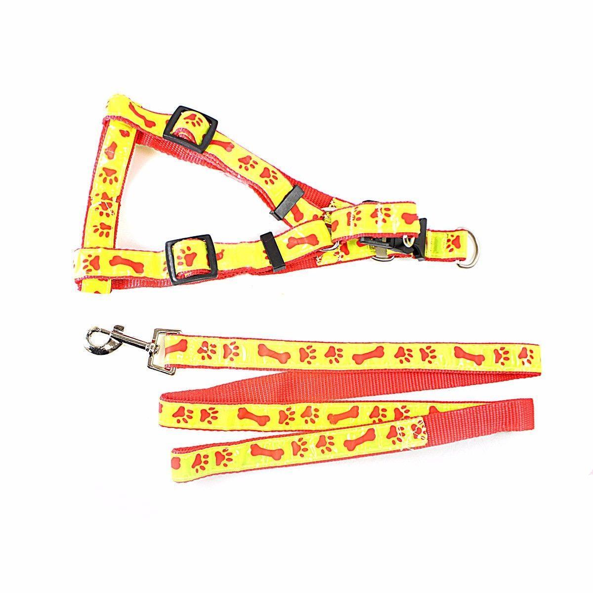 Bright Lightweight & Reflective Dog Leash With Extra Strong Harness Approx 85cm Pets 1010 (Parcel Rate)