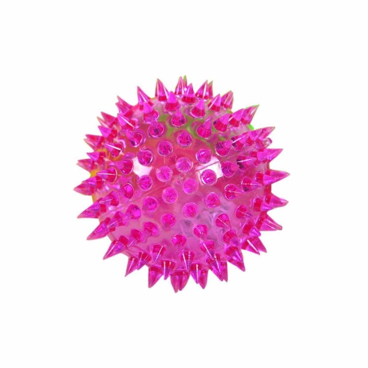 Flashing Light Up Spikey Bouncing Balls Assorted Colours 2491 (Parcel rate)