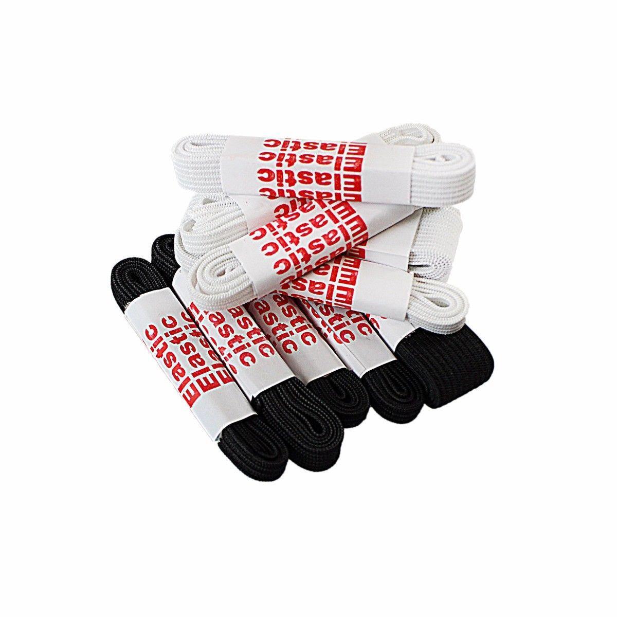 Pack Of 10 Assorted Black and White Elastics, Sewing Elastic Multi Use 12 x 22cm 2846 (Large Letter Rate)