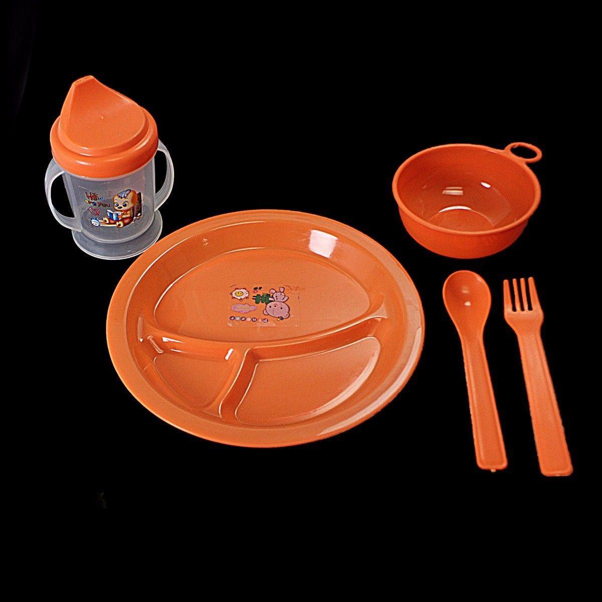 Baby Feeding Set Plate, Bowl, Lidded Tumbler & Cutlery Home 1541 (Parcel Rate)