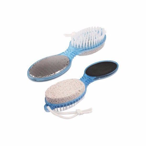 4 Step Pedicure Paddle, Buff, File, Cleanse and Scrub In Assorted Colours 3467 (Large Letter Rate)
