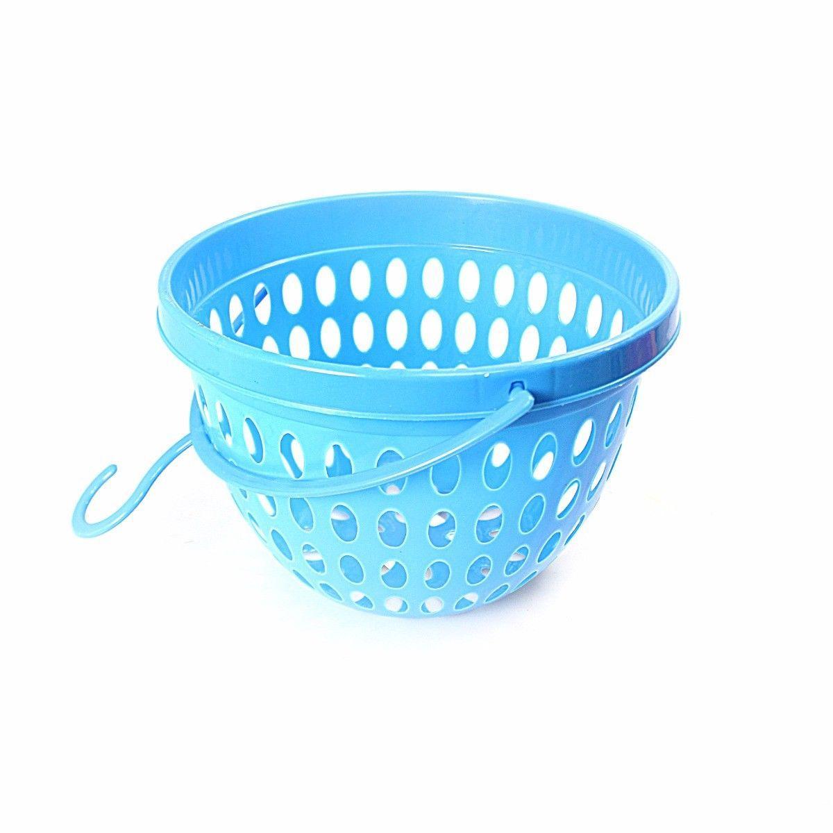 Assorted Colour Plastic Storage Basket With Hanging Hook Home Kitchen Outdoors 18cm x 13cm 4030 (Parcel Rate)